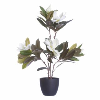 PLANTA MAGNOLIA VERDE DECORACIÓN 65 CM.