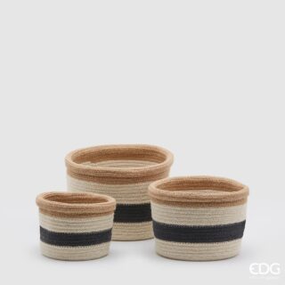 CESTO YUTE SET3 RIGHE H22 X 18 X 15 CM.