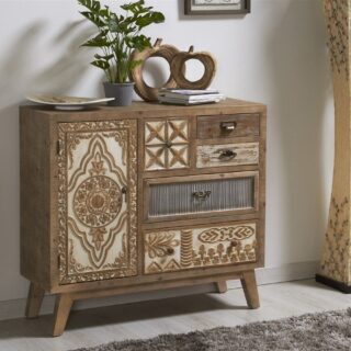 MUEBLE BUFFET TALLADO 100 X 35 X 90 CMS.