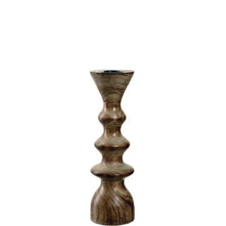 CANDELABRO MADERA DE MANGO H20 CM.