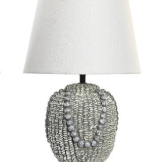 LÁMPARA SOBREMESA VERDE GRES 24x24x34 cms.