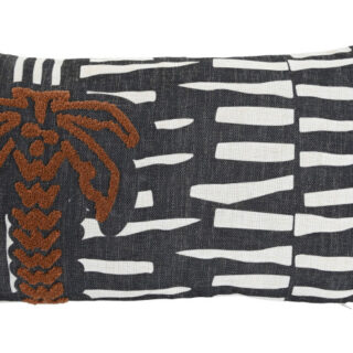 COJÍN PALMERA YUTE 50x15x30 cms.