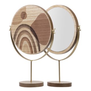 ESPEJO TOCADOR MADERA ÉTNICO 22x10x32 cm