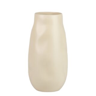 JARRÓN CERÁMICA BEIGE 16x16x30 cm