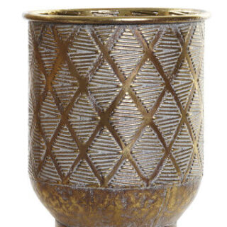 MACETERO METAL DORADO ENVEJECIDO 27x27x31 cm