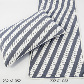 COJÍN RECTANGULAR RAYAS AZUL Y BLANCO 60x40 cm