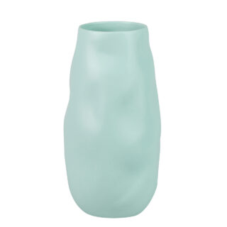 JARRÓN CERÁMICA AZUL TURQUESA 16x16x30 cm