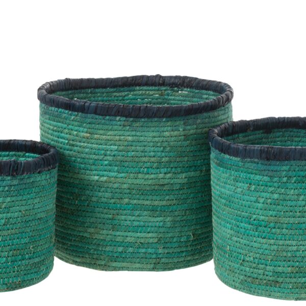 SET TRES CESTOS CAÑA BAMBÚ