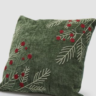 COJÍN VERDE NAVIDEÑO