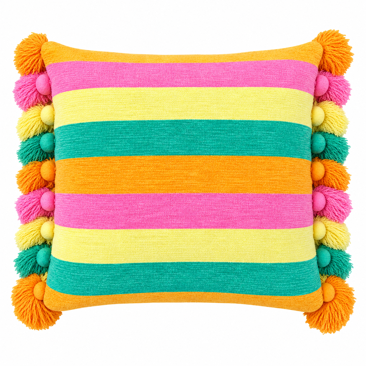COJIN BORLAS A RAYAS DE COLORES