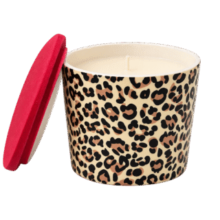 VELA AROMÁTICA ESTAMPADO LEOPARDO