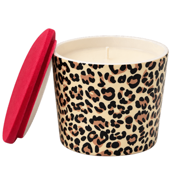 VELA AROMÁTICA ESTAMPADO LEOPARDO